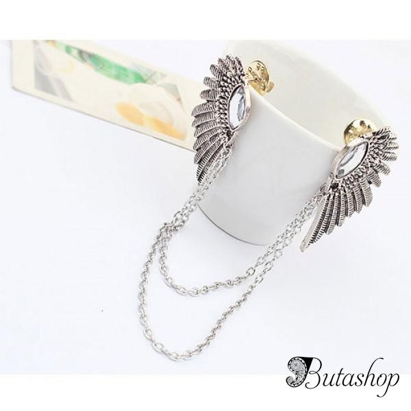 РАСПРОДАЖА! Золотистое ожерелье с крылышками - butashop.com
