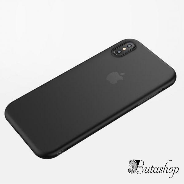 РАСПРОДАЖА! Чехол на Iphone XS / Iphone X / Iphone 10 из тонкого матового TPU черный - az.butashop.com