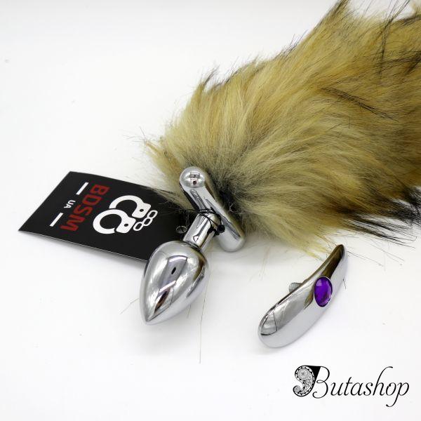 Deformable Fox Tail Metal Anal Plug - az.butashop.com