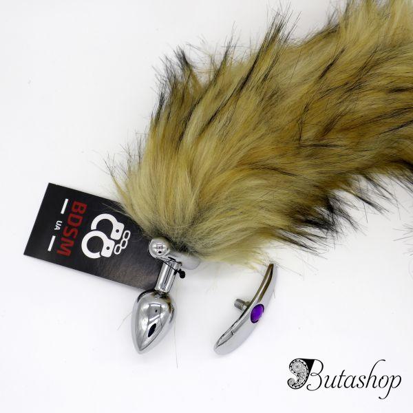 Deformable Fox Tail Metal Anal Plug - az.butashop.com