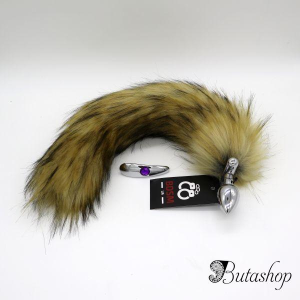 Deformable Fox Tail Metal Anal Plug - az.butashop.com