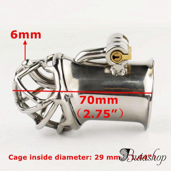 Stainless Steel PA Lock 6mm Glans Piercing Male Chastity Device Albert Piercing - az.butashop.com