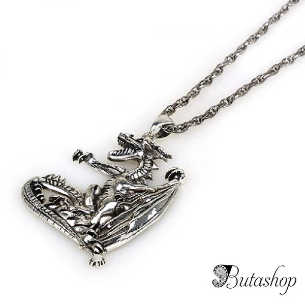 РАСПРОДАЖА! Металлическое ожерелье с драконом - az.butashop.com
