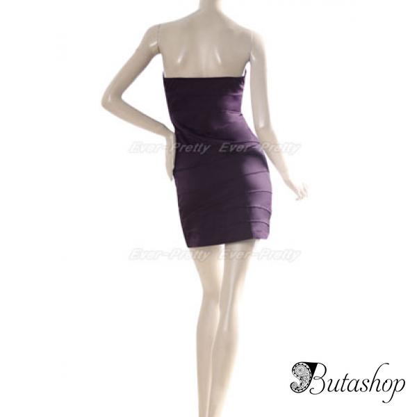 РАСПРОДАЖА! Фиолетовое платье без бретелек - az.butashop.com
