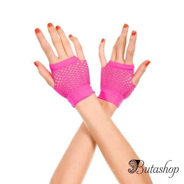 Розовые короткие перчатки - az.butashop.com