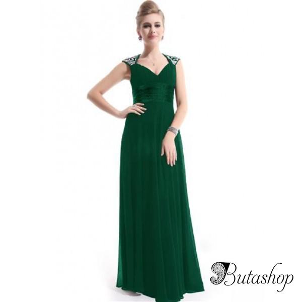 РАСПРОДАЖА! Зеленое платье с мерцающими пайетками - az.butashop.com