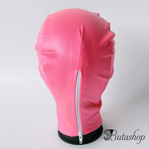 Розовая латексная маска с отверстием для рта и глаз - az.butashop.com