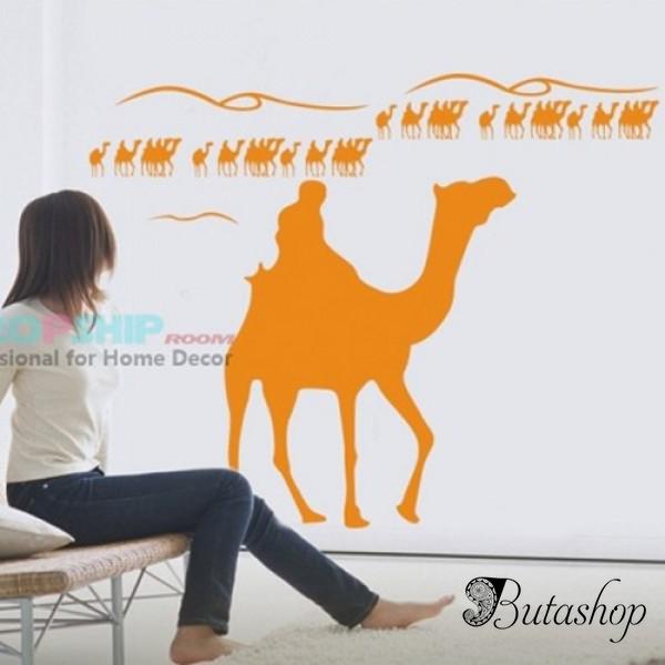 РАСПРОДАЖА! Виниловая наклейка - Оранжевые верблюды - az.butashop.com