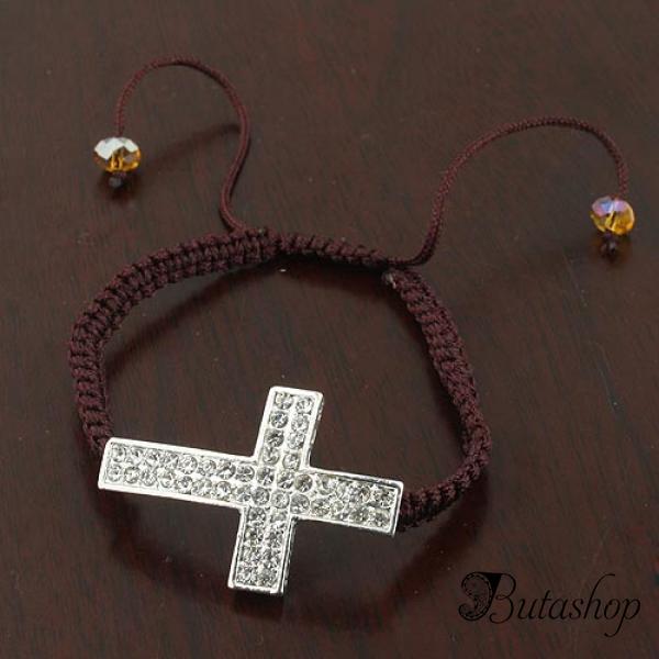РАСПРОДАЖА! Плетеный браслет с крестиком - az.butashop.com