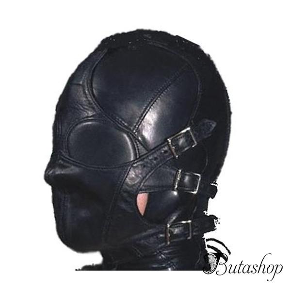 Кожаная маска с ремнями на лице - az.butashop.com