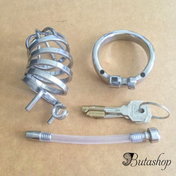 2016 New Stainless Steel Male Urethral Tube Chastity Device / Stainless Steel Chastity Cage ZC080 - az.butashop.com