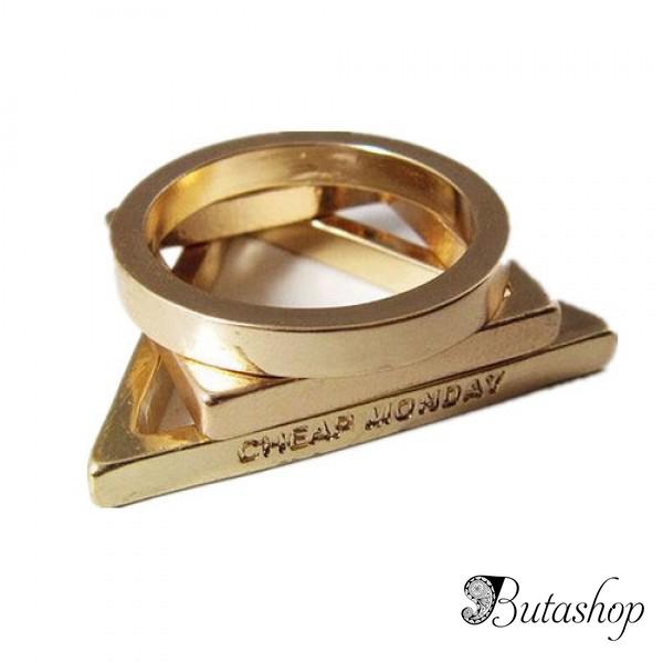 РАСПРОДАЖА! Стильное кольцо золотистого цвета - az.butashop.com
