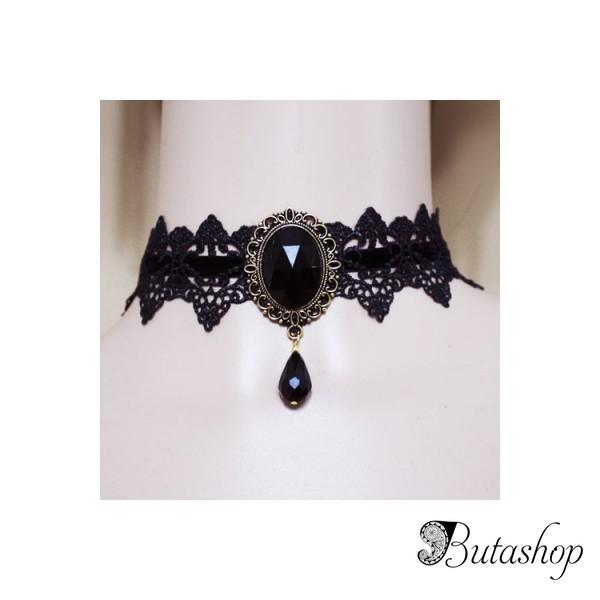 Готическое ожерелье черного цвета - az.butashop.com