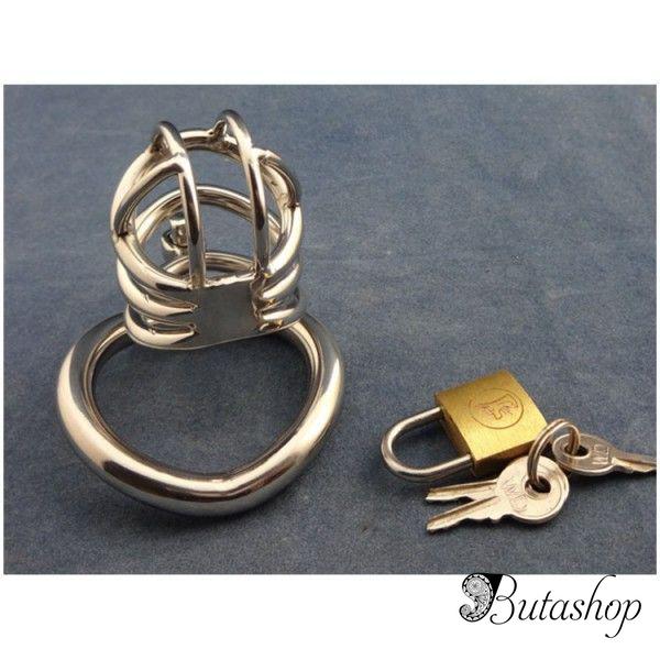 Stainless Steel Male Chastity Device With arc-shaped Cock Ring ZC062 - az.butashop.com