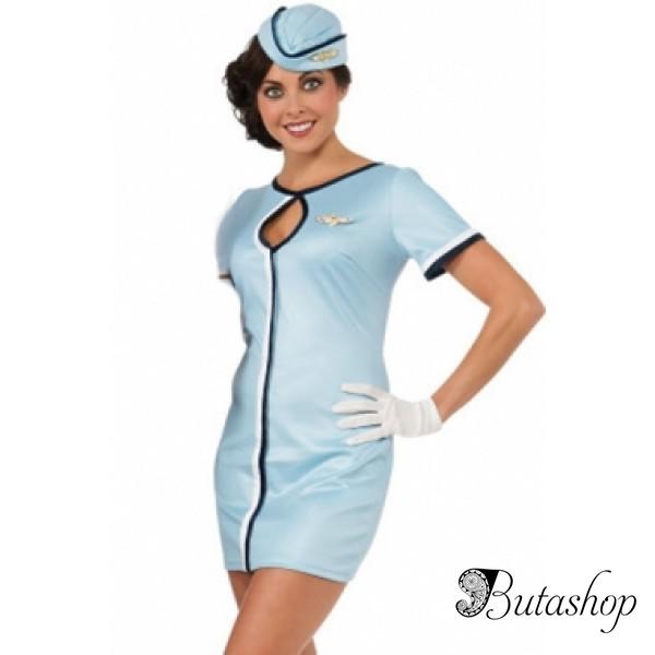 Голубой костюм стюардессы - az.butashop.com