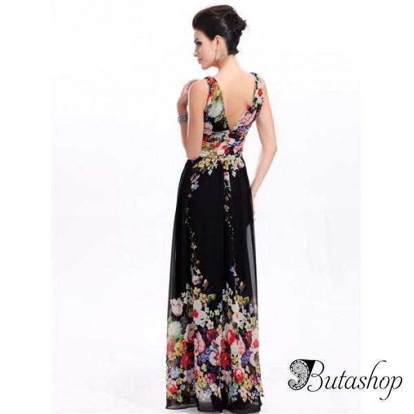 РАСПРОДАЖА! Черное платье с ярким принтом - az.butashop.com