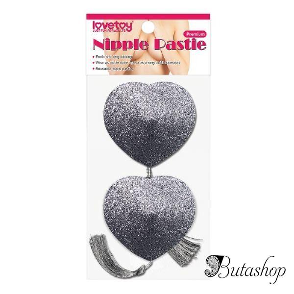Reusable Glitter Heart Tassel Nipple Pasties - az.butashop.com