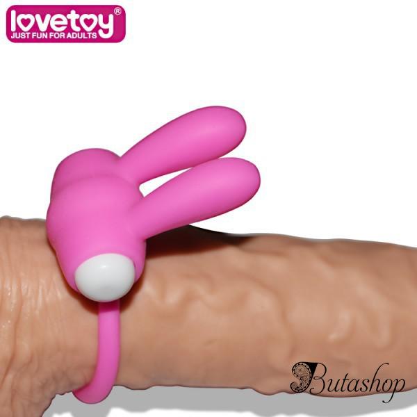 Розовое эрекционное кольцо с вибрацией Power Clit Cockring Rabbit - az.butashop.com