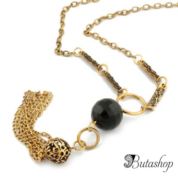 РАСПРОДАЖА! Красивое ожерелье с черным камнем - az.butashop.com