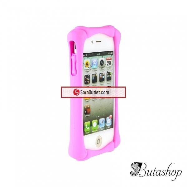 РАСПРОДАЖА! Silicone Protective Frame for iPhone 4/4S (Pink) - az.butashop.com