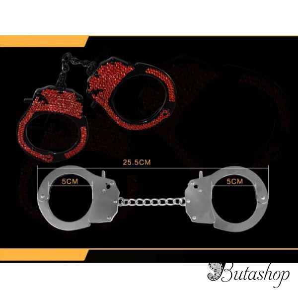 Фетиш наручники с красными камушками - az.butashop.com
