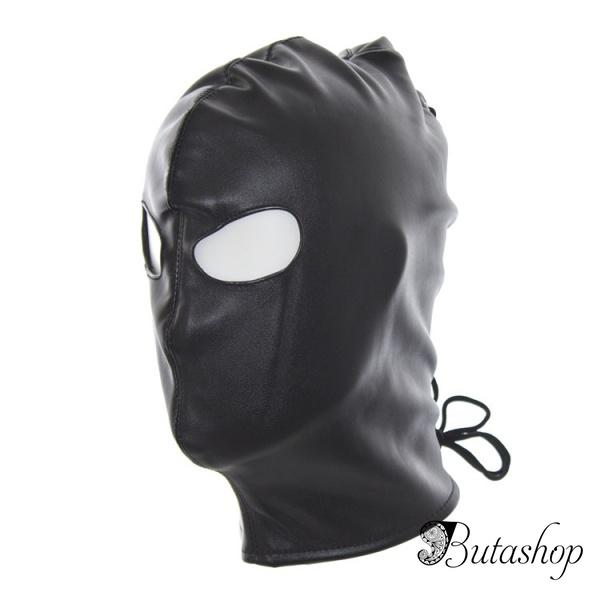 Черная виниловая маска с вырезами для глаз - az.butashop.com