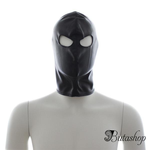 Черная виниловая маска с вырезами для глаз - az.butashop.com