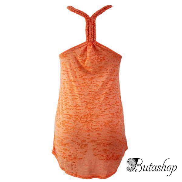 Оранжевое пляжное платье - az.butashop.com