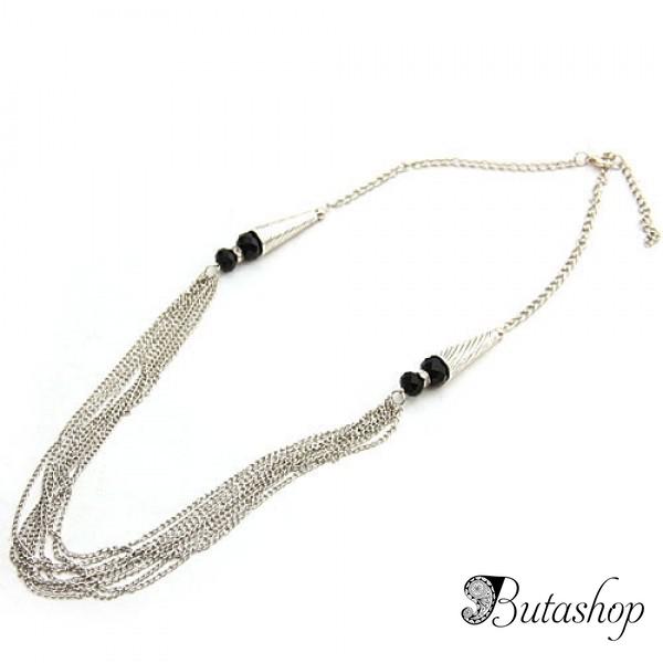 РАСПРОДАЖА! Вечернее серебристое ожерелье - az.butashop.com